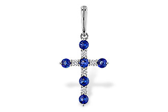C329-75197: PENDANT .34 TW SAPP .42 TGW