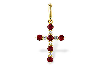 E329-75242: PENDANT .34 TW RUBY .42 TGW