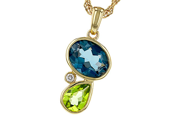 E329-81587: NECKLACE 2.43 SEMI-PREC (PER,LBT) 2.45 TGW