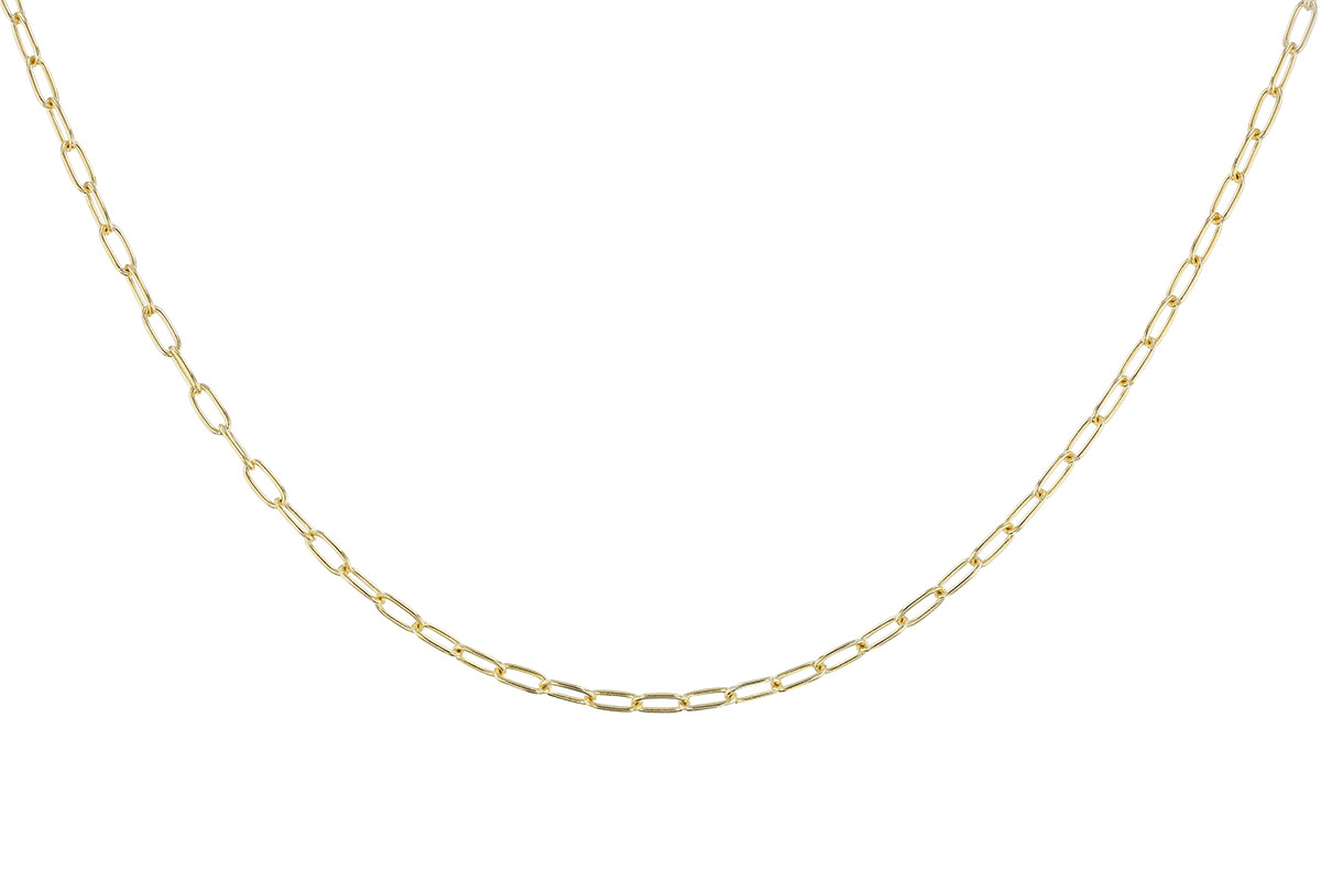 G328-87987: PAPERCLIP SM (22IN, 2.40MM, 14KT, LOBSTER CLASP)