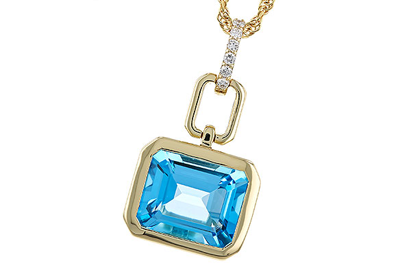 H329-77087: NECKLACE 3.26 BLUE TOPAZ 3.30 TGW (10x8MM BT)