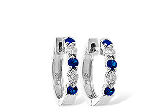 M056-12478: EARRINGS .33 SAPP .52 TGW