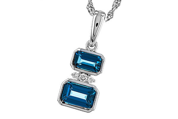 M329-75241: NECK .95 TW LONDON BLUE TOPAZ .98 TGW