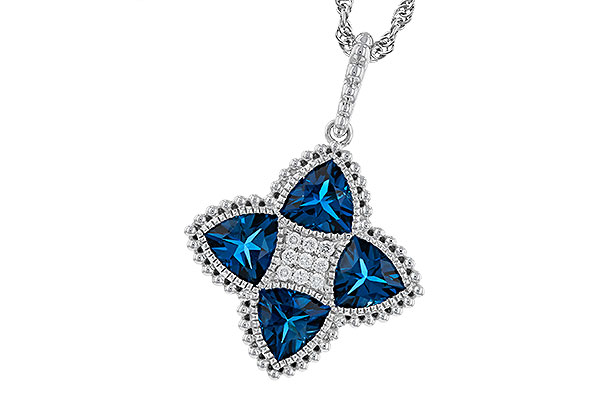 M329-77923: NECKLACE 2.79 LONDON BLUE TOPAZ 2.85 TGW